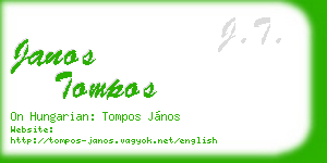 janos tompos business card