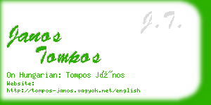 janos tompos business card